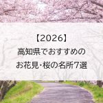 【2026】高知県でおすすめのお花見・桜の名所7選