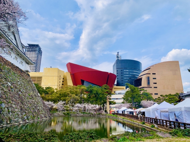 リバーウォーク北九州の桜