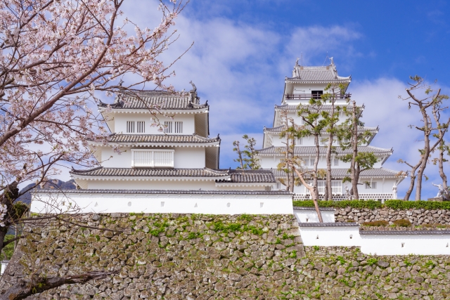 島原城と桜